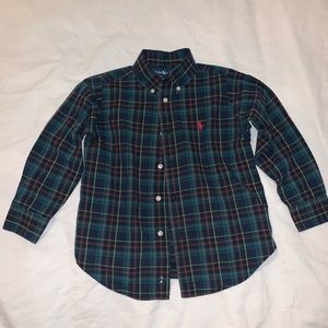 Boys Plaid Ralph Lauren Button Down